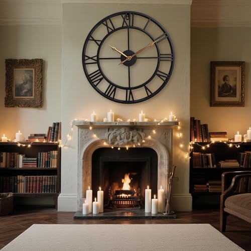 24 Inch Roman Numerals Large Wall Clocks for Living Room Decor - Image 3