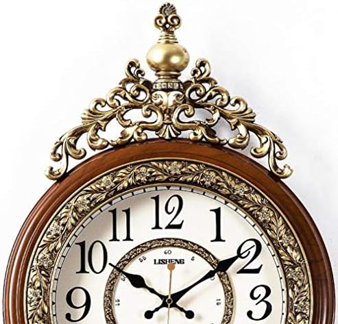 SHISEDECO Elegant, Traditional, Decorative, Hand Painted Modern Grandfather Wall Clock Fancy Ethnic Luxury Handmade Decoration, Swinging Pendulum for New Room or Office. Large. 29.5 Inch. Brown - Image 5