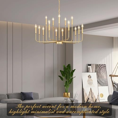 Gold Chandeliers for Dining Room Light Fixture，D40 Inch - Image 2