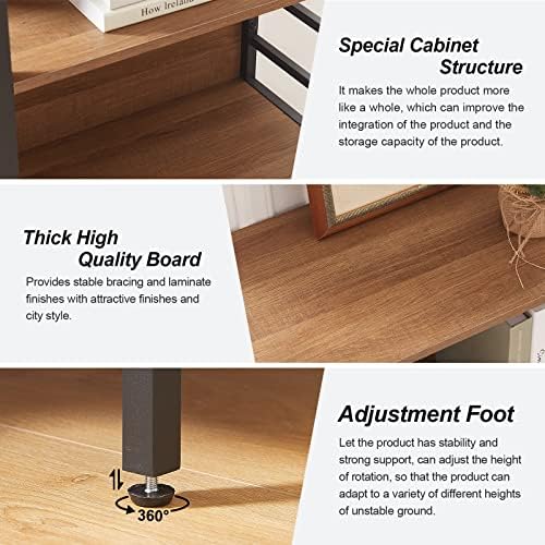 HOMISSUE Tall Bookshelf, 6-Tier Book Shelf, Rustic Wood Metal Bookshelves and Bookcases, Freestanding and Industrial Open Bookcase for Home Office, Living Room and Bedroom, Vintage Brown - Image 6
