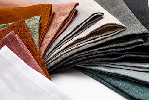 100% Pure Linen Dinner Cloth Napkins 15 x 15 Inch Natural - Set of 6 Pack European Flax Natural Fabric Washable for Home and Kitchen - Image 2