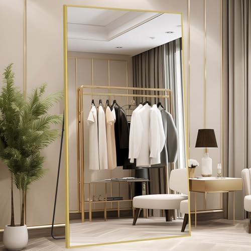 MELOMOIR 82"x44" Oversized Mirror Full Length, Gold Floor Mirror, 3-in-1 - Image 2