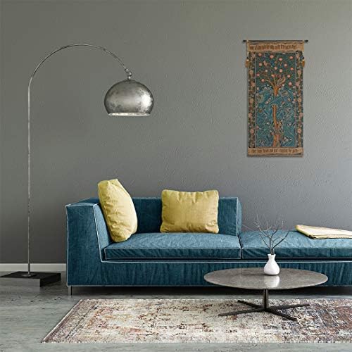 William Morris Woodpecker with Verse Tapestry Wall Hanging 40 x 19 in - Image 5