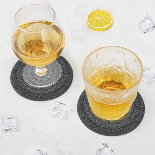 Woven Drink Coasters with Holder, Coasters for Drinks Set of 10 - Image 5