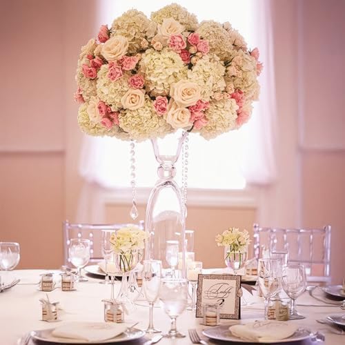 WGV Trumpet Glass Vase, Open Width 8.5", Height 25.25", (Multiple Sizes Choices) Clear Large Floral Planter Centerpiece, Wedding Event Home Decor, 1 Piece (VTR0625) - Image 5