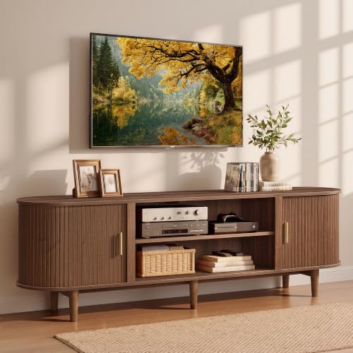 VASAGLE 70 Inch TV Stand, Mid Century Entertainment Center with Storage by VASAGLEbySONGMICSHOME