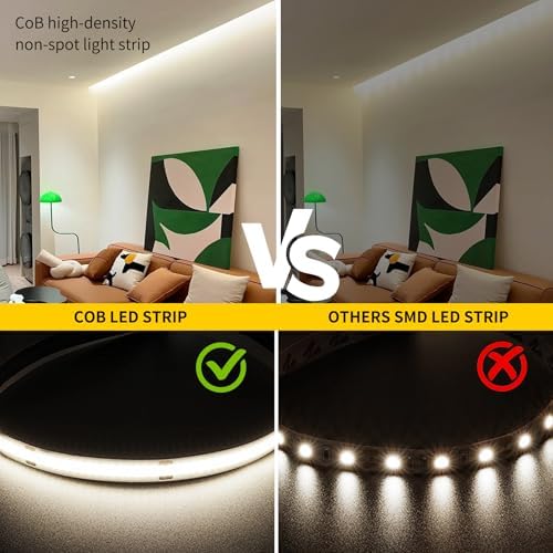 Pandery 24V COB LED Strip Lights Cool White 6000K 32.8FT(2 * 5M) - Image 5