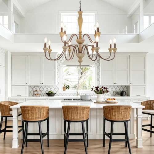 12-Light Large Farmhouse French Country Chandelier for Dining Room - Image 3