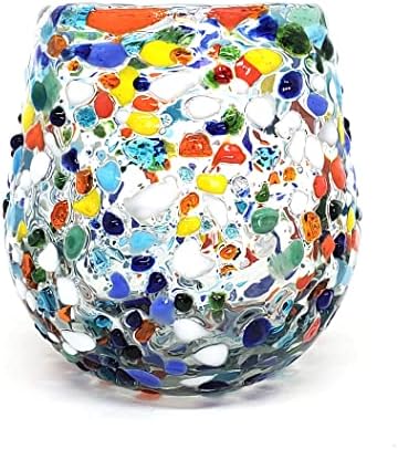 Confetti Rocks 16 oz Stemless Wine Glasses (set of 6), Recycled Glass, Lead-free, Toxin-Free (16oz Stemless) - Image 5
