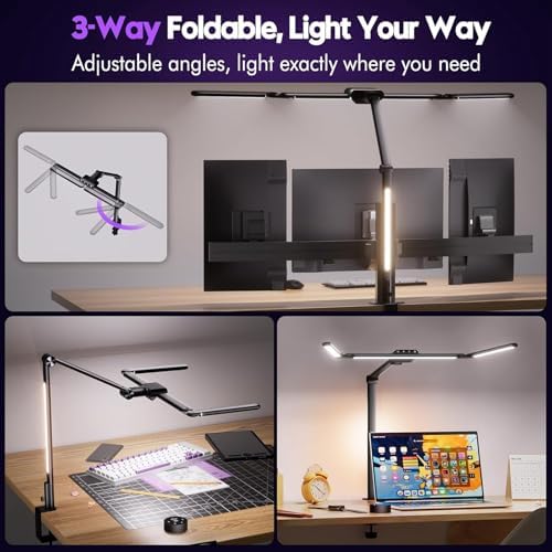 Quntis 32.3" Eye Care Architect Desk Lamps with Clamp for Office Home Dorm - Image 4