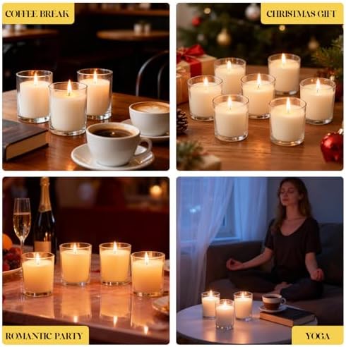 12 PCS 6oz Vanilla Scented Candles Set, Creamy Soy Wax Candles | Warm & Cozy Home Fragrance, Bulk Gift Box for Wedding, Holiday, Party Favors and Decor - Image 6