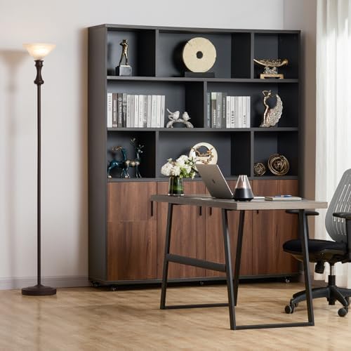 Torchiere Brown Floor Lamp for Living Room with Glass Shade-71IN - Image 5