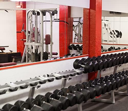 Home Gym Mirror 48"x24" 3PCS, Wall Mounted Frameless Tempered Glass Mirror - Image 3