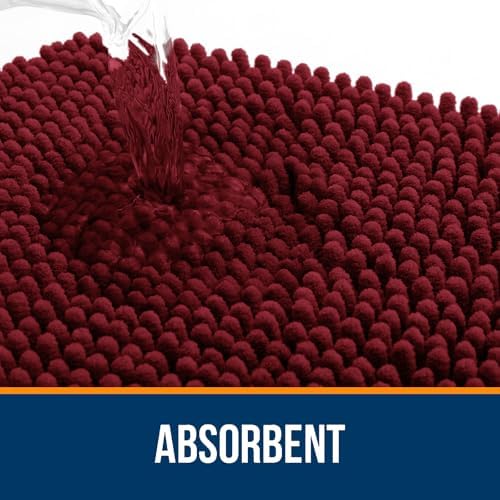 OLANLY Large Bathroom Rugs 70x46, Extra Soft Absorbent Chenille Bath Rugs - Image 4