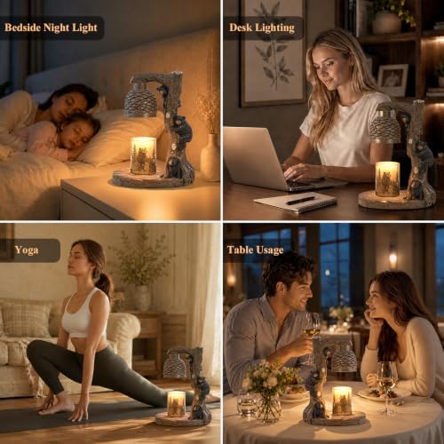 LOKHOM Bear Candle Warmer Lamp with Timer, Dimmable Candle Lamp Home Decor - Image 7