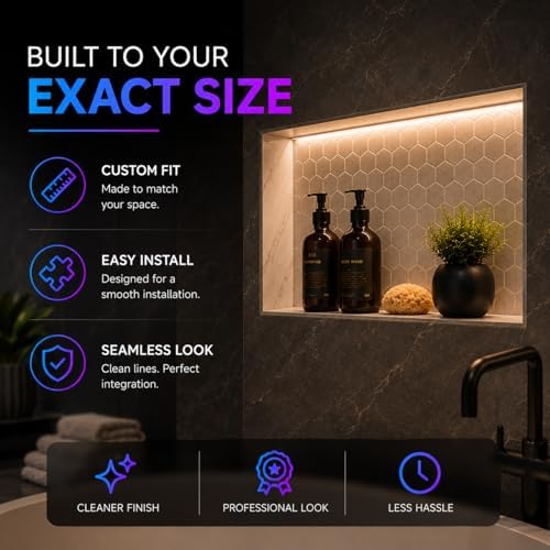 Waterproof Shower Niche Lighting Kit with Custom LED Tile Edge Light – Silicone Encapsulated RGB/White Accent Lighting – App-Controlled Niche LED Light Kit for Modern Bathroom Renovations - Image 7