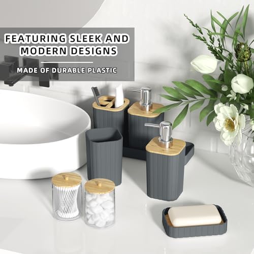XLHOMO Bathroom Set - 25PC Grey Bathroom Set with Shower Curtain and Rugs - Image 4