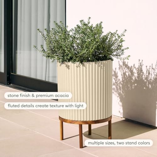 Veradek Demi Series Raised Planter - Round Planter with Stand - Image 4