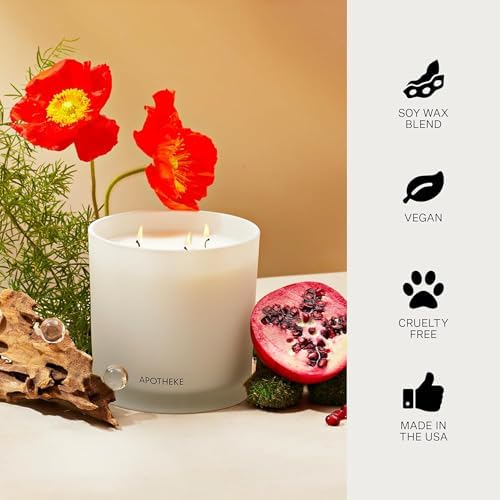 Apotheke Signature Scented Candles for Home, Wild Mint & Ivy - 10.5 Oz - Image 6