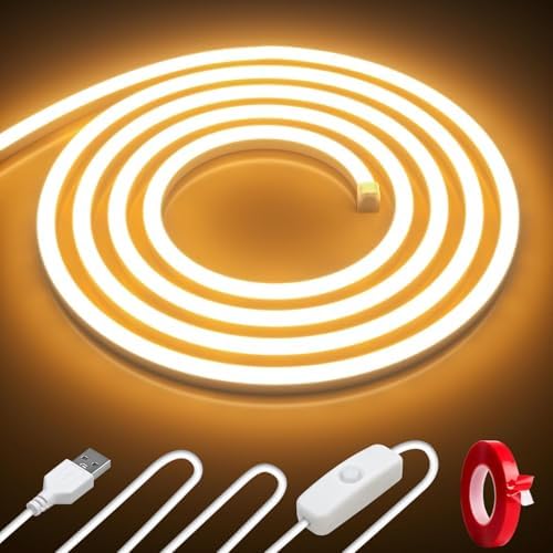 Cozylady RGB Neon Light LED Rope Light (1M/3.28Ft-USB-Warm White) by CozyladyInc