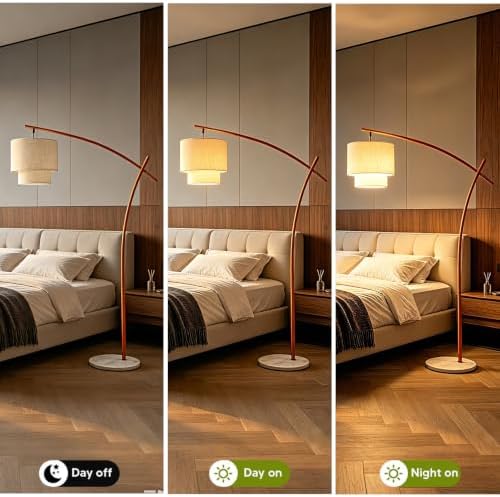 Lightdot Orange Arc Floor Lamp, 3000K Dimmable Standing Hanging Over Lamp - Image 5