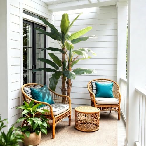 7FT Banana Tree Artificial, Faux Banana Leaf Plant for Outdoor - Image 7