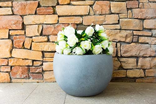 Kante Blue Gray Concrete Planter 11.8" Dia All-Weather Round Small Pot - Image 4