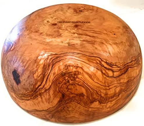 11" Artisan Olive Wood Serving Bowl/Centerpiece Unique decorative Wooden Bowl for Fruit, Salad, Snacks, Chips. In Small 6", Med 7", Lg 8", XL 11", XXL 12". (Extra Large 11 inch) - Image 3