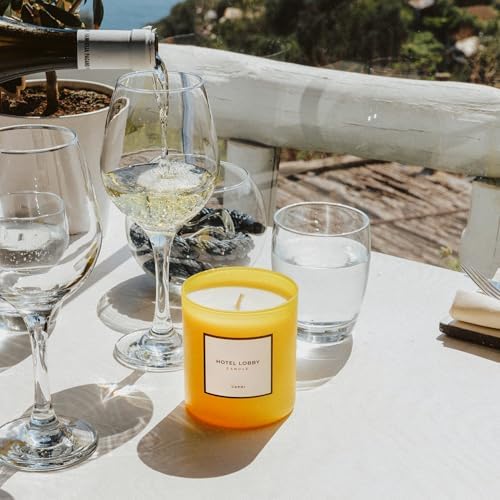 Hotel Lobby Capri Candle – Hand-Poured 9.75oz 100% Soy Wax with Italian Citrus, Jasmine, Amaro Liqueur, Sea Salt, and Mineral Amber – Paraffin-Free, Infused with Essential Oils, 65-Hour Non-Toxic Burn - Image 5