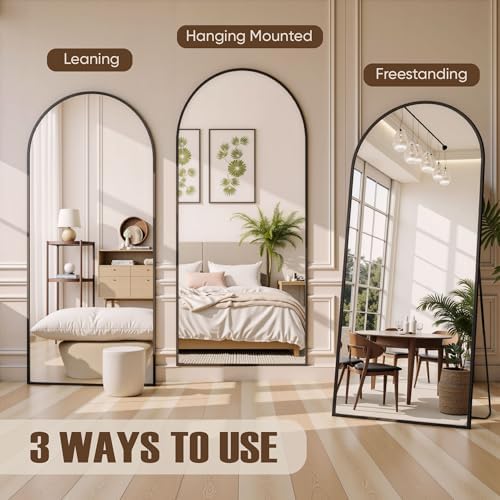 Floor Mirror, 81"x41" Oversized Full Length Mirror with Stand,Black - Image 7