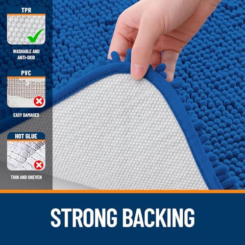 OLANLY Bathroom Runner Rugs 47x20, Extra Soft Absorbent Chenille Bath Rugs - Image 6