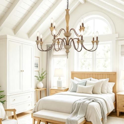 12-Light Large Farmhouse French Country Chandelier for Dining Room - Image 7