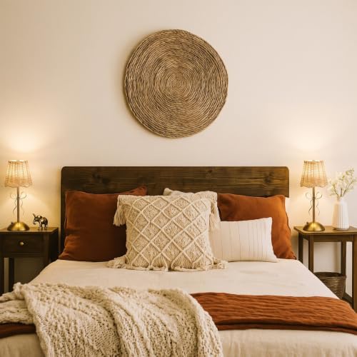 12 Inch Rattan Cordless Table Lamp, Bow, Gold, 2 Pack - Image 6