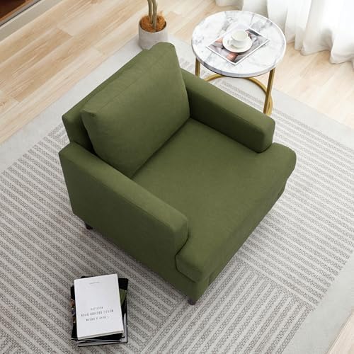 Weture Mid-Century Accent Chair, Green Armchair Living Room Chairs, 2 Pack - Image 4