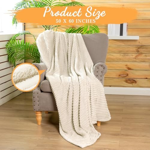 Buryeah 24 Pcs Flannel Blankets Bulk,Fall Outdoor Wedding, Beige - Image 2