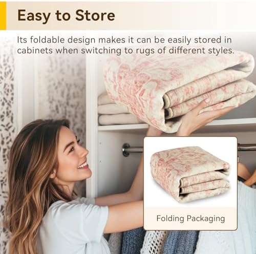 RELEANY Washable Area Rug, Small 2'x3', Pink/Light Vintage Pink - Image 6