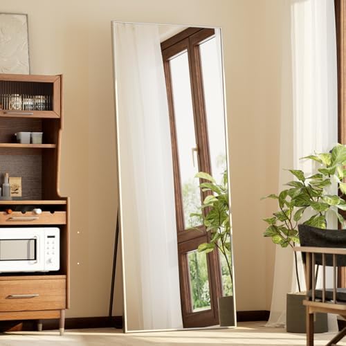 BEAUTYPEAK Full Length Mirror with Stand, 56"x21" Floor Mirror, Silver - Image 6