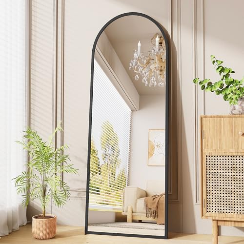 AUYHM Arched Mirror Full Length,Nanoglass Standing Mirror Full Length,71"x26"espejos para dormitorio,Large Full Body Mirrors,Floor Length Mirrors(Black) - Image 4
