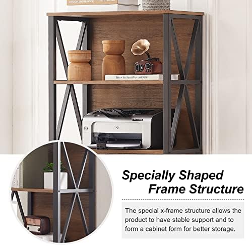 HOMISSUE Tall Bookshelf, 6-Tier Book Shelf, Rustic Wood Metal Bookshelves and Bookcases, Freestanding and Industrial Open Bookcase for Home Office, Living Room and Bedroom, Vintage Brown - Image 4
