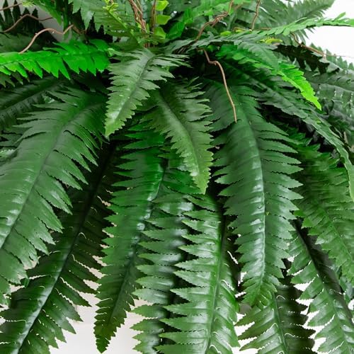 Nearly Natural 48 in Artificial Boston Fern Hanging Plant (Set of 2) - Image 2