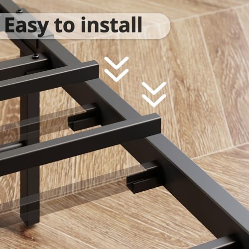 LIKIMIO California King Bed Frame with Storage Headboard & Charging Station - Image 7