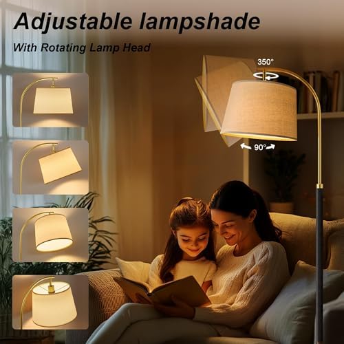 Real Wood Floor Lamps for Living Room Bedroom, 62" Mid Century Modern Lamp - Image 4