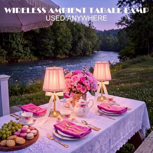 Wedding Cordless Table Lamp Rechargeable, Pink, 4 Pack - Image 5