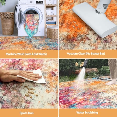 9x12 Area Rugs for Living Room Washable Bedroom Dining Room Colorful - Image 5