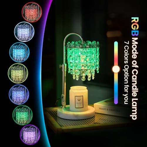 Candle Warmer Lamp with Timer Dimmer Adjustable Height for New Home Bedroom,Vintage Home Decor for Scented JaR 3 Bulbs for New Home Decor, Women Mom Christmas Birthday Gifts,Black (RGB Fgold) - Image 4