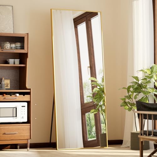 BEAUTYPEAK Full Length Mirror with Stand, 56"x21" Floor Mirror by BEAUTYPEAK