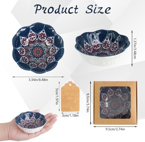 25 Pcs 3.3"Small Ceramic Bowls Wedding Favors Boho Dipping Dishes - Image 6