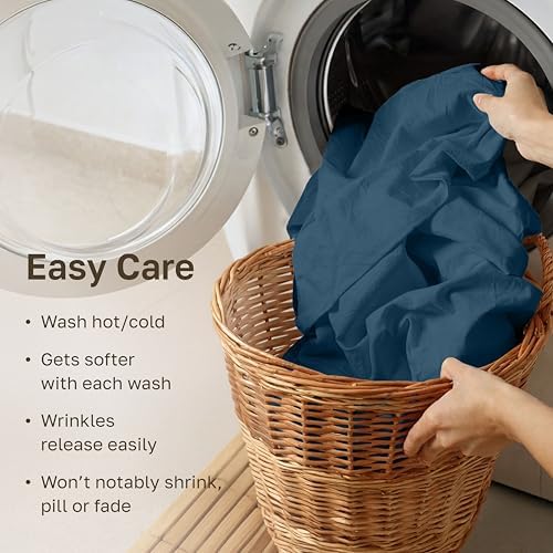 California Design Den Soft 100% Cotton Sateen Full Sized Sheets Set - Image 6