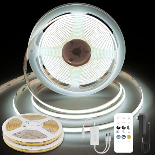 Pandery 24V COB LED Strip Lights Cool White 6000K 32.8FT(2 * 5M) by PanderyCOBLightUPYourLife