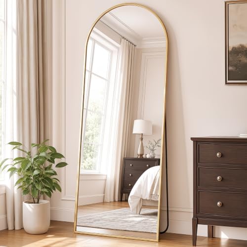 DUMOS 63"x20" Arched Full Length Floor Mirror, Full Body Mirror with Stand by DumosLifestyle